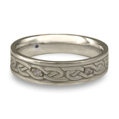 Narrow Infinity With Diamonds Wedding Ring in Platinum