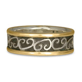 Heart Vine Ring Gold Over Silver with Border (GSG)