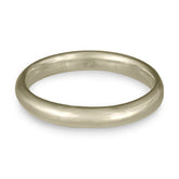 Classic Comfort Fit Wedding Ring, 14K White Gold 3mm Wide by 2mm Thick