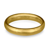 Classic Comfort Fit Wedding Ring, 18K Yellow Gold 4mm Wide by 2mm Thick
