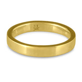 Flat Comfort Fit Wedding Ring, 18K Yellow Gold 3mm Wide by 2mm Thick
