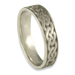 Narrow Celtic Link Wedding Ring in Stainless Steel