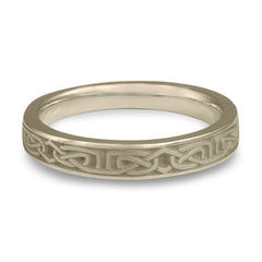 Extra Narrow Labyrinth Wedding Ring in 14K White Gold