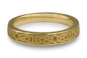 Extra Narrow Labyrinth Wedding Ring in 18K Yellow Gold