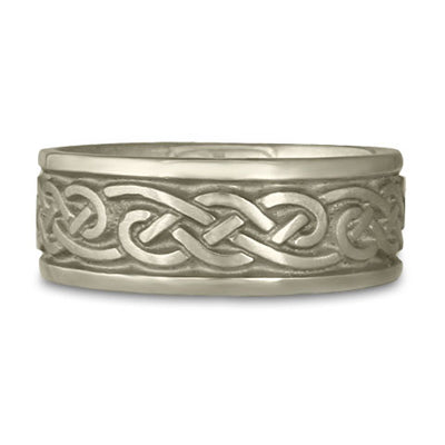 Wide Infinity Wedding Ring in 18K White Gold