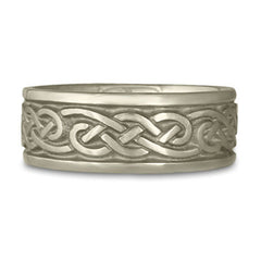 Wide Infinity Wedding Ring in 18K White Gold
