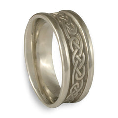 Medium Self Bordered Infinity Wedding Ring in 14K White Gold