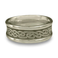 Medium Self Bordered Infinity Wedding Ring in Palladium