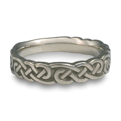 Wide Borderless Infinity Wedding Ring in Palladium