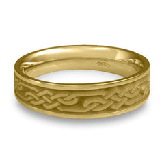 Narrow Lattice Wedding Ring in 18K Yellow Gold