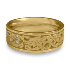 The Guardian Wedding Ring with Diamonds in 18K Yellow Gold