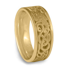 The Guardian Wedding Ring with Diamonds in 18K Yellow Gold