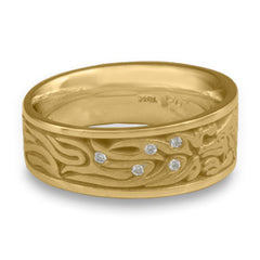 The Guardian Wedding Ring with Diamonds in 18K Yellow Gold