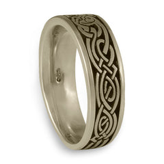 Celtic Hunt Wedding Ring in 14K White Gold