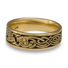 Celtic Hunt Wedding Ring in 14K Yellow Gold