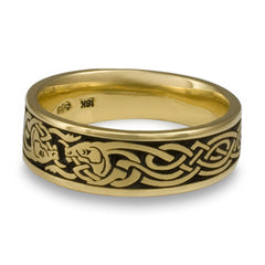 Celtic Hunt Wedding Ring in 18K Yellow Gold