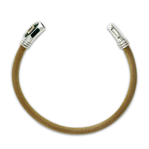 Finn Silver Leather Bracelet