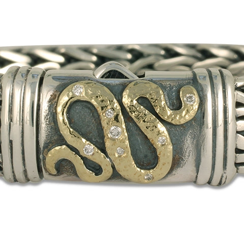 Serpent Bracelet with Diamonds