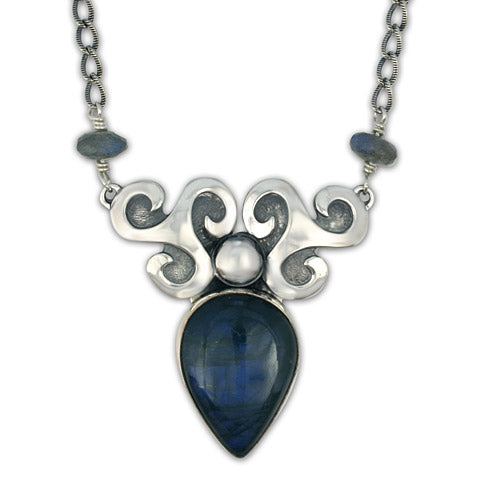 One-of-a-Kind Labradorite Swirl Necklace