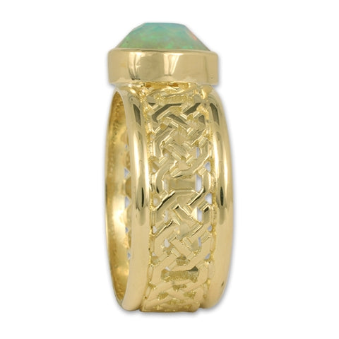 One-of-a-Kind Shannon Window Ring with Ethiopian Opal