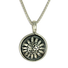 Sunflower Silver Pendant