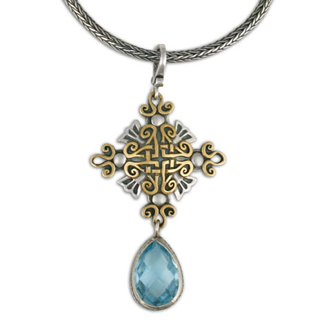 Shonifico Pendant with Swiss Blue Briolite