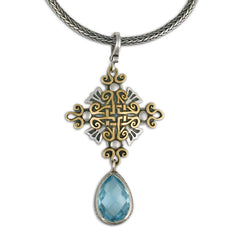 Shonifico Pendant with Swiss Blue Briolite