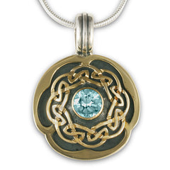 Helios Pendant With Aquamarine