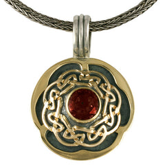 Helios Pendant With Garnet