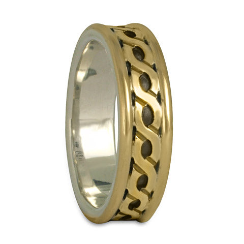 Bordered Rope Wedding Ring (GGG)