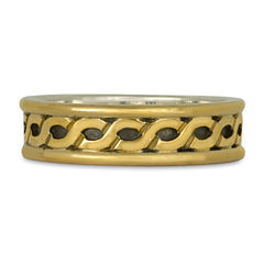 Bordered Rope Wedding Ring (GGG)