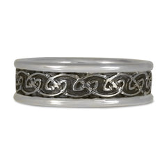 Bordered Petra Ring in Sterling Silver