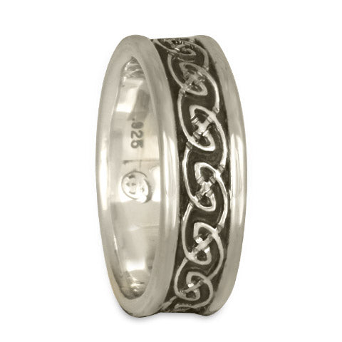 Bordered Petra Ring in Sterling Silver