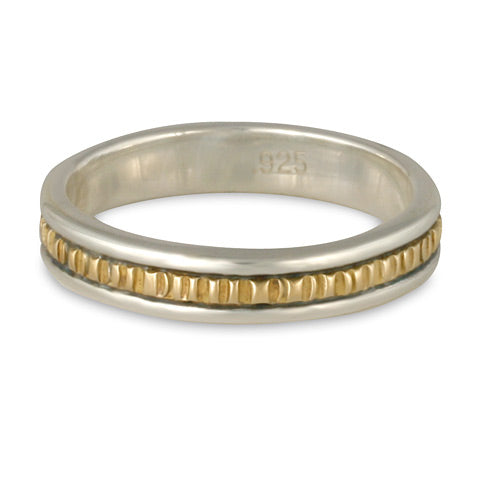 Bridges Ring Narrow- 14K Gold over Sterling