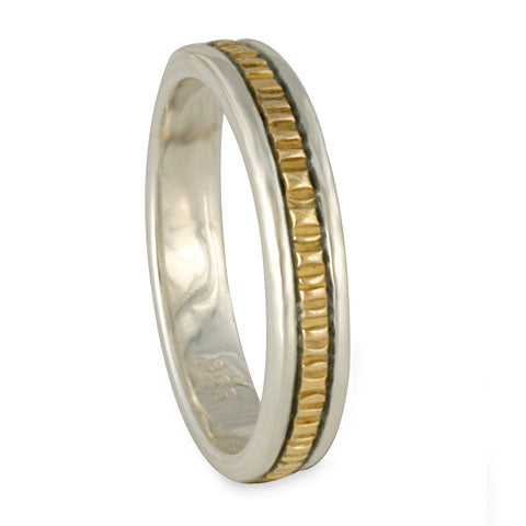 Bridges Ring Narrow- 14K Gold over Sterling