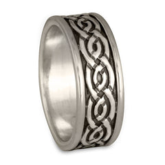 Bordered Laura Wedding Ring in Sterling Silver