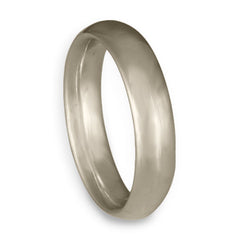 Classic Comfort Fit Wedding Ring, 14K White Gold 5mm Wide by 2mm Thick