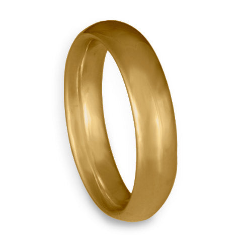 Classic Comfort Fit Wedding Ring, 14K Yellow Gold 5mm Wide by 2mm Thick