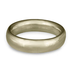 Classic Comfort Fit Wedding Ring, 18K White Gold 6mm Wide by 2mm Thick