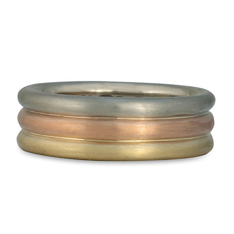 Trae Round Three Color Gold Ring