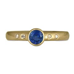 Simplicity Gold Ring with Sapphire