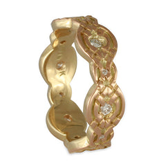 Flow Gold Ring 18K with Diamonds