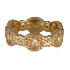 Flow Gold Ring 14K with Diamonds