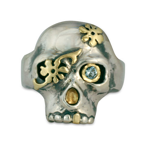 Daisy Skull Ring